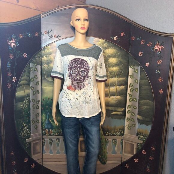 Skull Candy Paint splatter s/s Tee- M - Picture 1 of 6